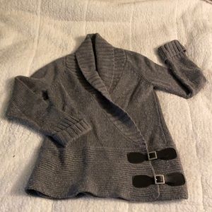 Women’s Wool Sweater with Leather Buckle